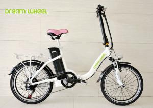 Wholesale 25km/h Electric Folding Bike 20 Inch Wheels , Ladies Fold Up Electric Bike With Shimano Derailleur from china suppliers