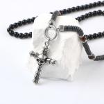 Stainless steel skull cross pendant, European and American cross-border trendy