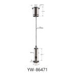 LED Linear Lamp Fitting Self Grip Wire Hanging For 270° Optical Lens YW86471