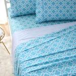 Customized Microfiber Flannel Sheet Set -Luxury Printed 4 Piece Bedding