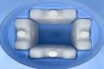 White Plastic Ice Brick Pack Gel Cooling Insulated Cooler Box HDPE Material