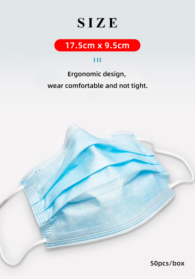 Ear Loop Surgical Mouth Mask Anti Pollution Dust Mask For Medical Shells
