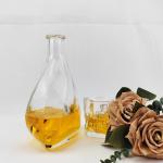 Glass Products Made in Spiral Whiskey Vodka Rum Tequila Gin Spirits Bottle with