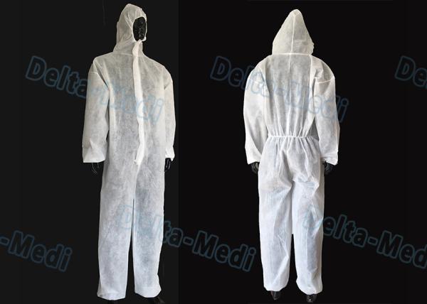 Liquid Proof Disposable Protective Coveralls 100% Non Woven For Food Industry /