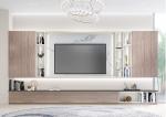 1800 X 400 X 450mm Living Room TV Shelves Solid Wood Tv Cabinet For Villa