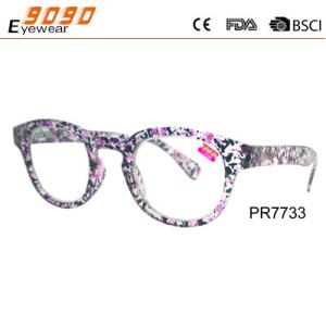 Wholesale Hot sale style reading glasses , made of PC frame with,pattren on the temple and frame ,suitable for women from china suppliers