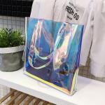 L33*D8*H33 Cm Shopping Travel Hologram PVC Clear Bag