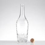 Collar Material Aluminum Plastic PP Clear Glass Bottle for Smirnoff Vodka 500ml