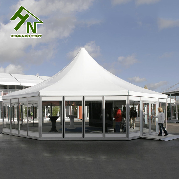Diameter 10m Hengnuo Multi Sided Tent Auto Show Events With Glass Walls