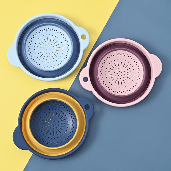 Collapsible Colander Set Of 3 Heat Resistant Washing And Draining Of Vegetables