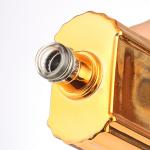 500ml Round Electroplate Gold Color Vodka Gin Bottles with Personalized
