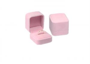 Wholesale Luxury Velvet Wedding Ring Jewelry Box Packaging Pink Elegant Style High Grade from china suppliers