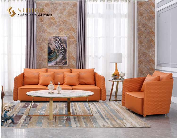 Morden Design Sofa, Lobby sofa, Leisure sofa, Hotel Sofa, PU Leather Upholstery, High Density Foam, Stainless Steel Base