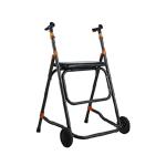 2 Wheels Aluminum Medical Folding Rollator Walker with Seat