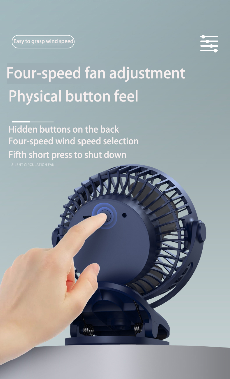 Clip Up Desktop Fans For Personal Space / Home Cooling Fans Portable Clip