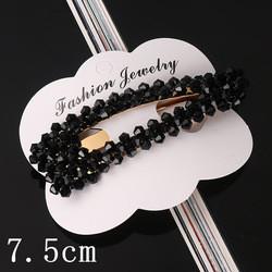 Christmas Childrens Decorative Hair Clips Cute Hollow Geometric Crystal 7.5cm