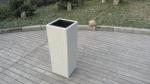White PE Rattan Wicker Flower Pot For Indoor Home / Living Room