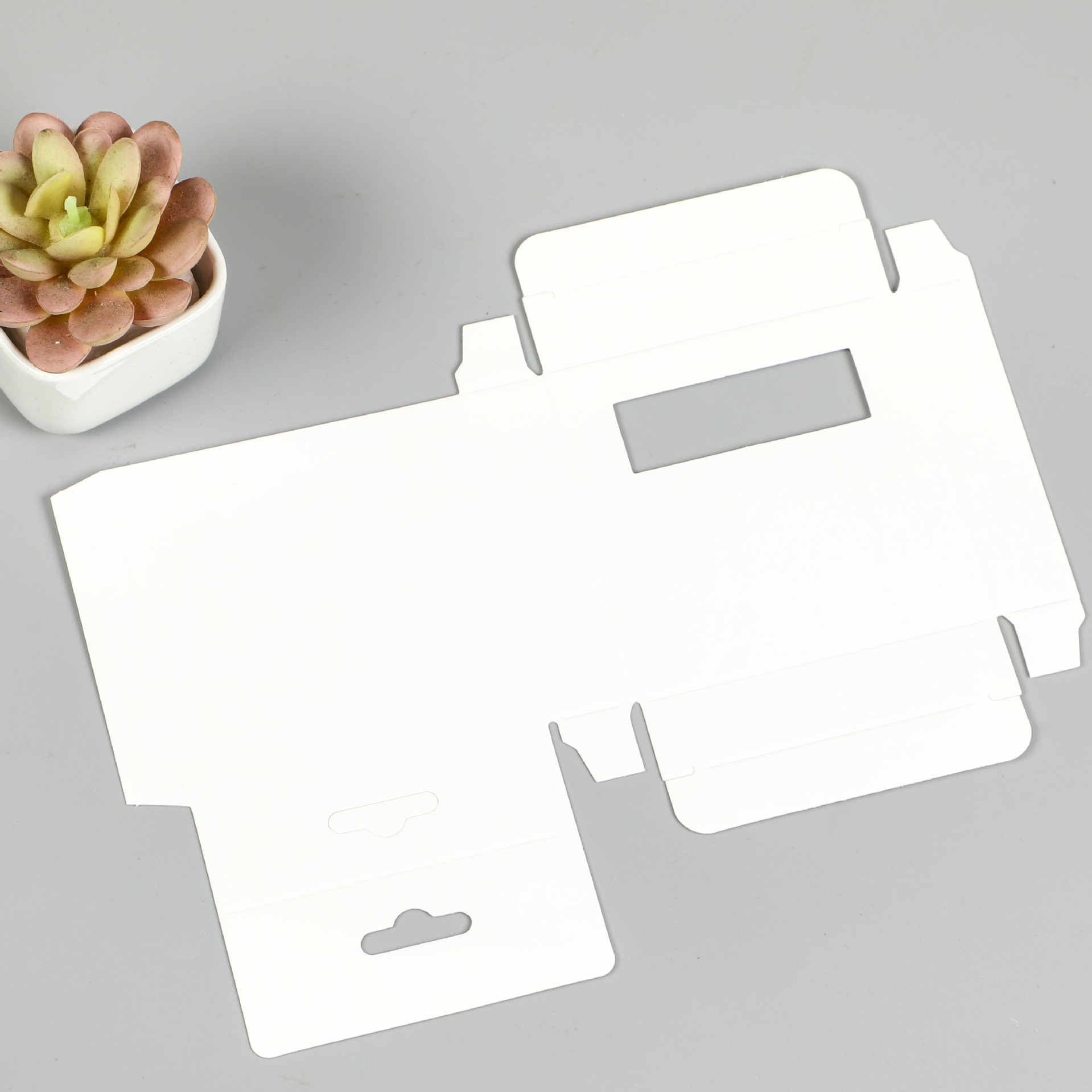 Recycled Materials Square Electronic Data Cable Earphone Packaging Cardboard Paper Box