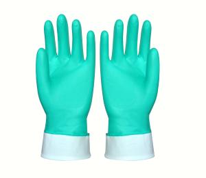 Wholesale Flocklined Nitrile Rubber Gloves Chemical Resistant Waterproof For Cleaning from china suppliers