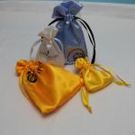 8 * 10cm Shoe Blue / Yellow Clutch Bag , Wedding Jewelry Satin Cosmetic Bag