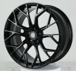 20 inch staggered 5*112 black milled forged alloy wheels for McLaren