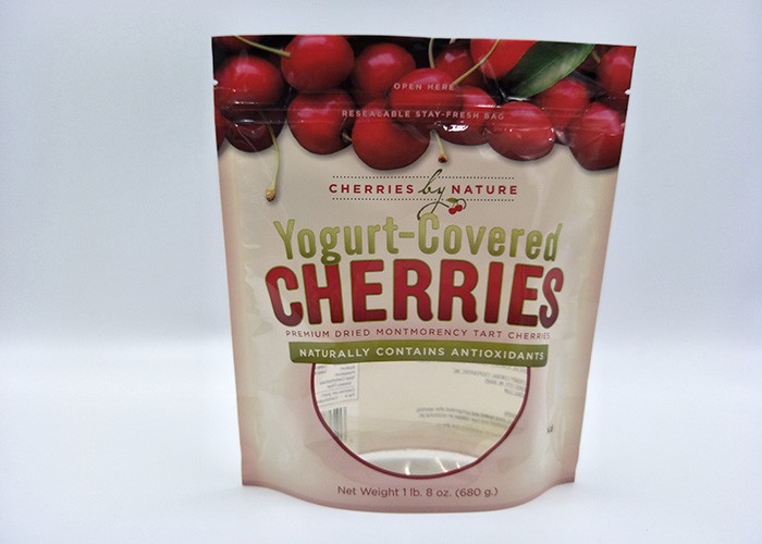 Easy To Carry Biodegradable Stand Up Pouches Fresh Keeping Waterproof With Zipper