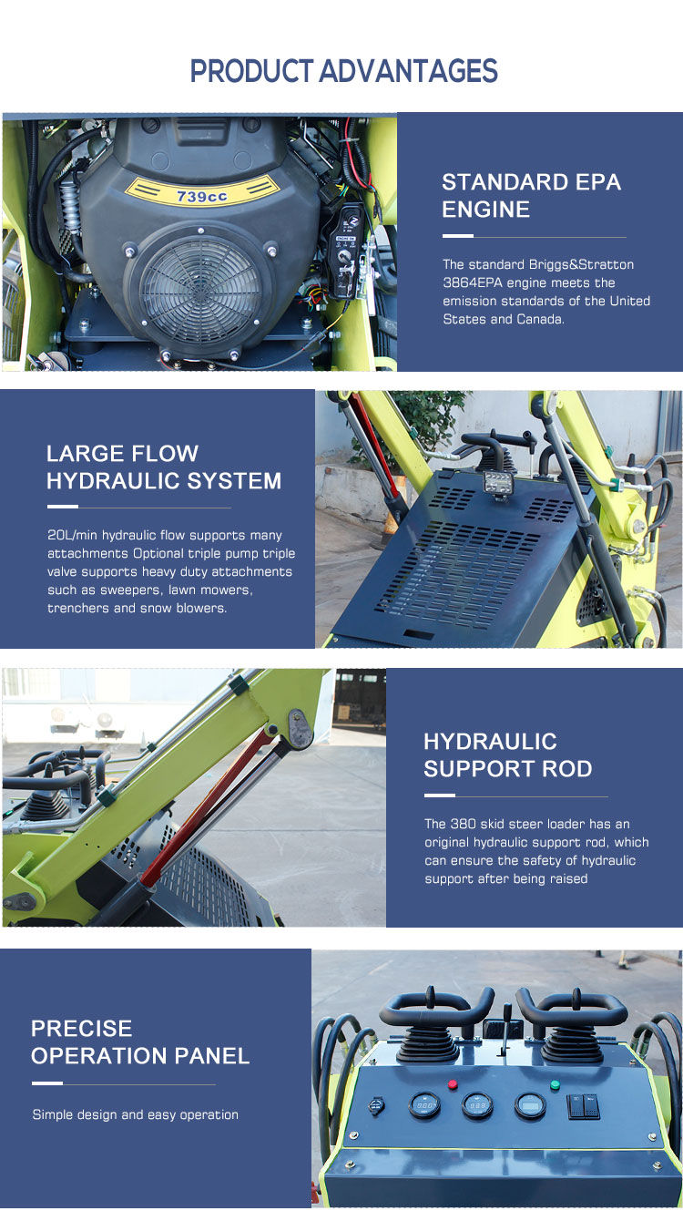 Budget-Friendly Skid Steer Bagger Mini Loader with YUNNEI Engine and Attachments
