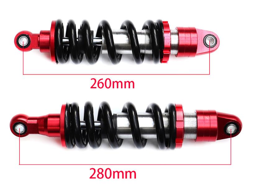 Aluminum Alloy Universal Motorcycle Rear Shock Absorber 260mm Center Distance Suitable for All Types of Riders