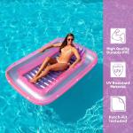 Inflatable Tanning Pool Lounger Float, Sun Tan Tub Sunbathing Raft Floatie Toys