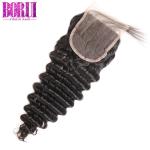 Brazilian Deep Wave Closure Natural Color With Baby Hair Environmentally