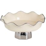 Flower Shape Dessert Stand Ceramic Dry Fruit Tray Porcelain Dessert Plate
