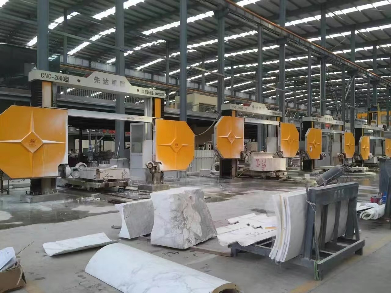CNC Diamond Wire Saw Stone Cutting Machine For Profiling