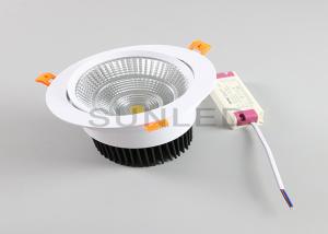 Wholesale Adjustable White Recessed Downlights COB Round Shape OEM ODM Service from china suppliers