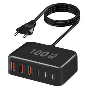 Wholesale 100W Multiple USB Charger 6 Ports Hub QC3.0 Phone Charger Station from china suppliers