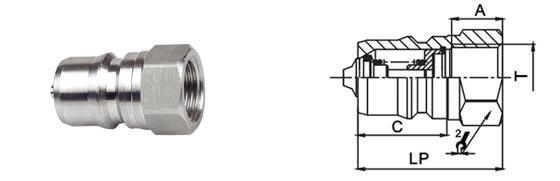 Stainless Steel 1 Inch Hydraulic Quick Coupler Stander Seal Material SS316