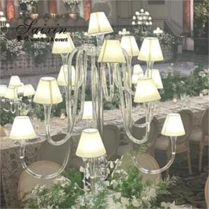 Wholesale Crystal Candelarba With Shade Candle Holder For Centerpieces from china suppliers