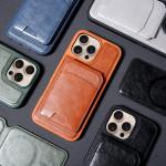 Magnet Pu Leather Phone Case With Magsafe Card Holder For IPhone Samsung