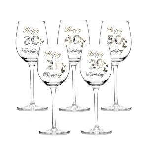 Wholesale 450ml Hand Blown Crystal Wine Goblets Classic With Vinyl Lettering from china suppliers
