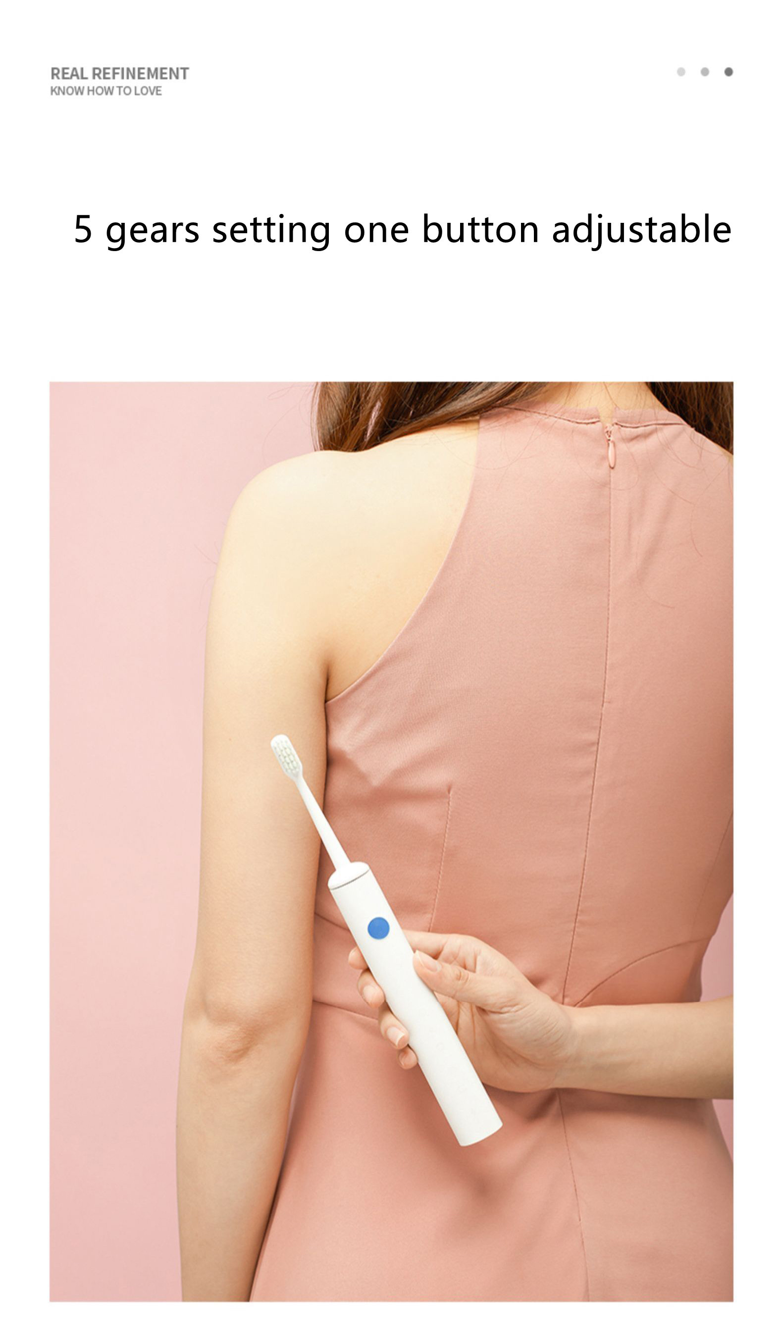 2W Massage Ultrasonic Electric Toothbrush Sets For Home Use
