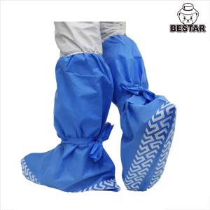 Wholesale OEM Blue SMS Disposable Boot Cover Surgical Booties With Ties from china suppliers