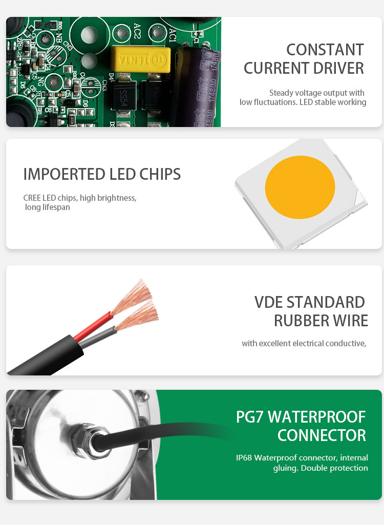 18w Underwater Led Pond Lights Replace Lamp Ip68 Waterproof 2 Years Warranty