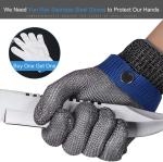 Level 9 Stainless Steel Wire Metal Mesh Gloves 9'' 10'' 11''