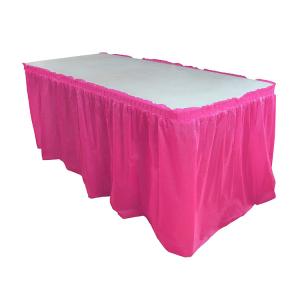 Wholesale Odorless Disposable Plastic Table Skirts For Birthday Party / Business Convention from china suppliers