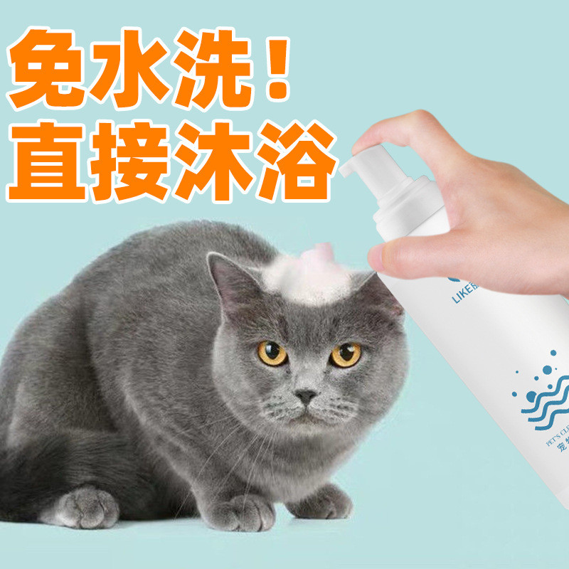 Water Free Kill Mite Deodorant Body Dry Cleaning Foam For Cat Bathing