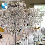ZT-325L New custom wedding decoration centerpieces 18 arms gold crystal