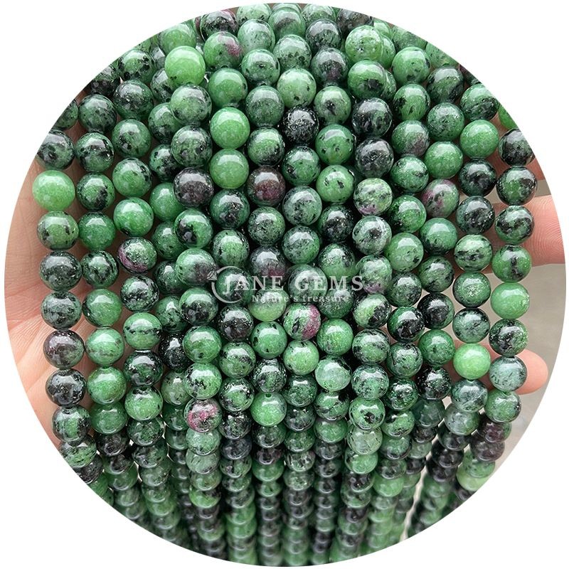 Wholesale Natural 2A Tourmaline Round Loose Beads Moonstone Loose Stone Beads Rainbow Fluorite Beads Spacers for Jewelry