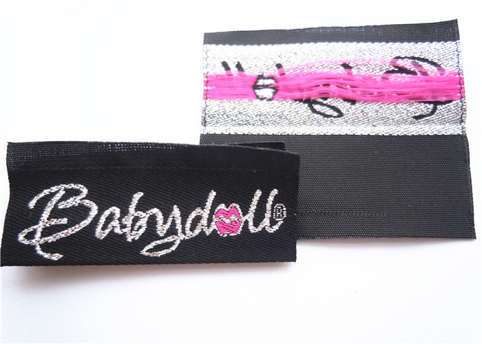 custom apparel accessories Clothing Label Tags garment clothing pink woven lables