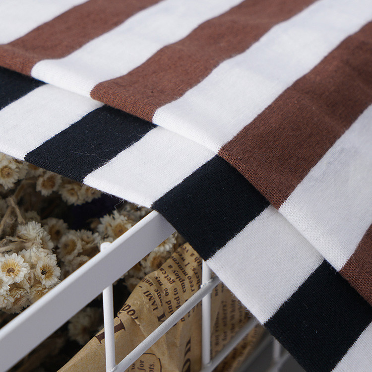 Durable Moisture Absorption Fashionable Striped Cotton Fabric For Casual Wear