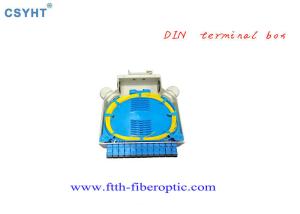 Wholesale 6LC DX / 12SC SX FTTH Fiber Optic Terminal Box DIN Rail Mounted Aluminum type from china suppliers
