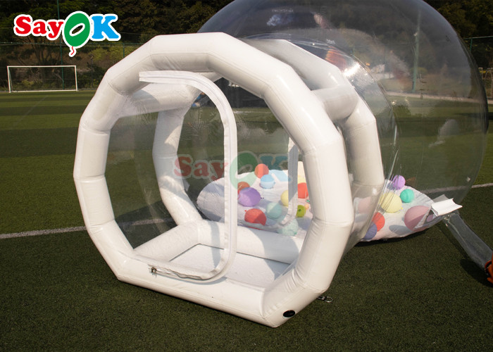 Clear Inflatable Bubble House Tent Single Tunnel Bubble House Dome Camping Hut With Blower